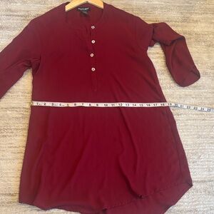 About A Girl Burgundy Casual Button Down Shirt
